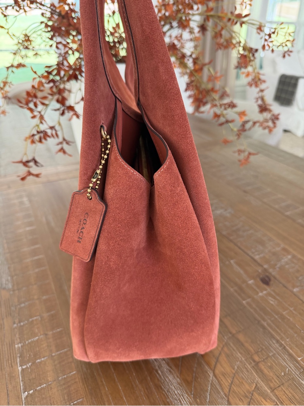 NWOT Coach Lana Large Suede Shoulder Bag - Picture 5 of 10